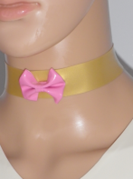 Small Bow Latex Rubber Choker