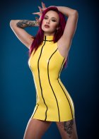 Boni Sleeveless Latex Rubber Dress 