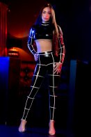 Latex Rubber Cage Leggings
