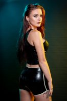 Cynna Latex Rubber Shorts 
