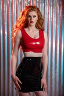 Hanna Latex Rubber Mini Skirt