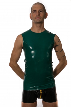 Sleeveless Latex Rubber T Shirt - Latex clothing