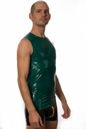 Sleeveless Latex Rubber T Shirt - Latex clothing