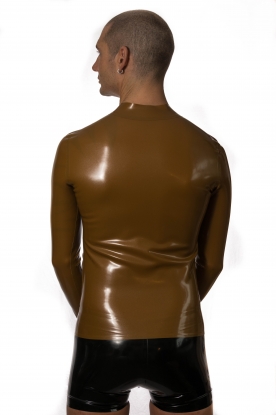 Atanas Latex Rubber Long Sleeve Zip Top - Latex clothing