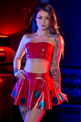 Lorena Latex Rubber Skating Skirt - Latex clothing