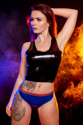Isabella Latex Rubber Crop Top  - Latex clothing