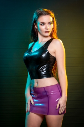 Isabella Latex Rubber Crop Top  - Latex clothing