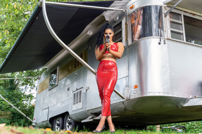 Anvi Latex Rubber Hobble Skirt - Latex clothing
